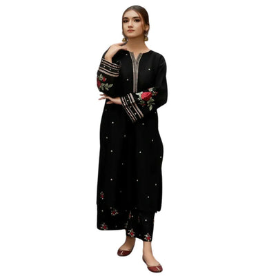 URGE - 3PC DHANAK EMBROIDERED QA-990