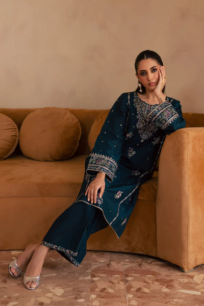 BATIK-2PC DHANAK SEQUIN EMBROIDERED SHIRT & EMBROIDERED TROUSER-BIC-109