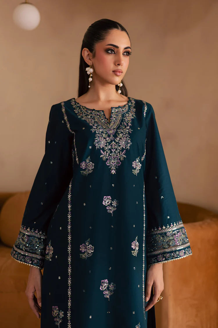 BATIK-2PC DHANAK SEQUIN EMBROIDERED SHIRT & EMBROIDERED TROUSER-BIC-109