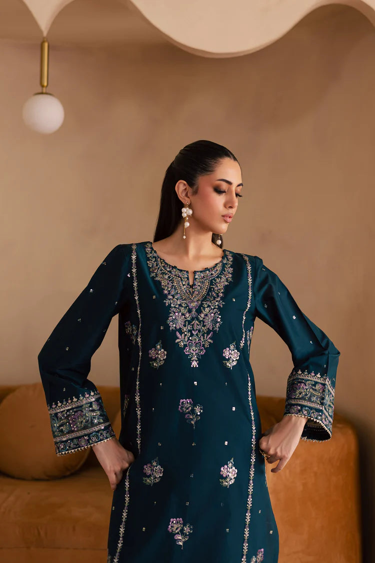 BATIK-2PC DHANAK SEQUIN EMBROIDERED SHIRT & EMBROIDERED TROUSER-BIC-109