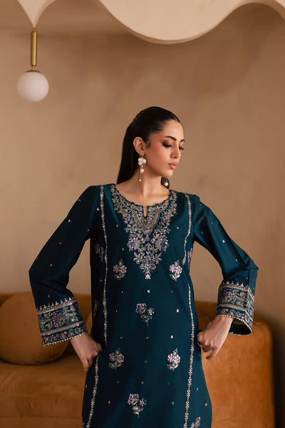 BATIK-2PC DHANAK SEQUIN EMBROIDERED SHIRT & EMBROIDERED TROUSER-BIC-109