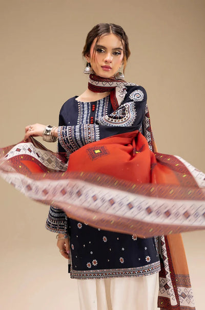 ETHNIC - Winter 3PC Dhanak Embroidered Suit- QA301