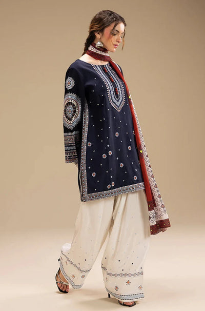 ETHNIC - Winter 3PC Dhanak Embroidered Suit- QA301