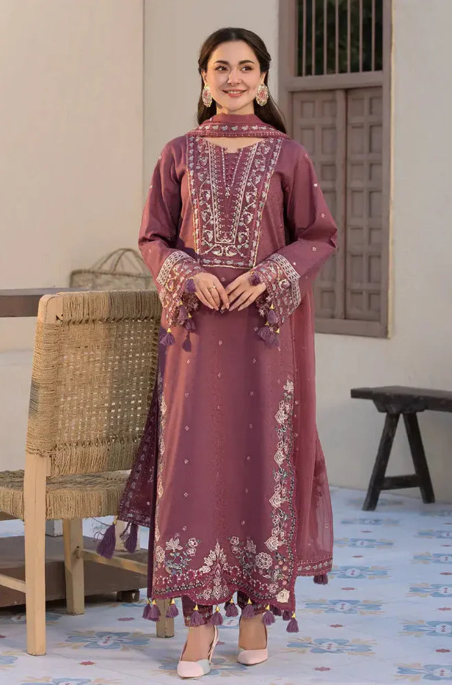 ALLYS - Winter 3PC Dhanak Embroidered Suit- QA-5677