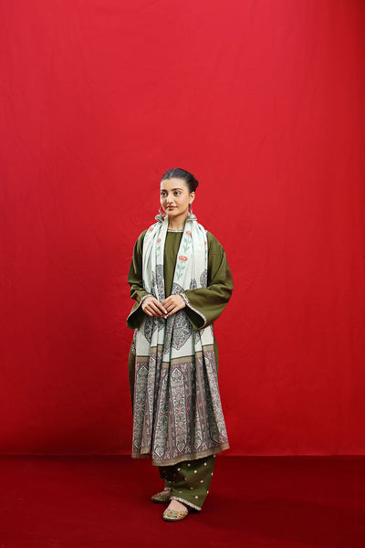 URGE - 3PC DHANAK EMBROIDERED QA-880