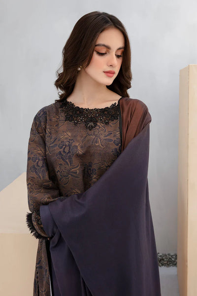 BAROQUE-3PC KHADDAR PRINTED SHIRT WITH KHADDAR PRINT DUPATTA AND PRINT TROUSER-BIC-2603