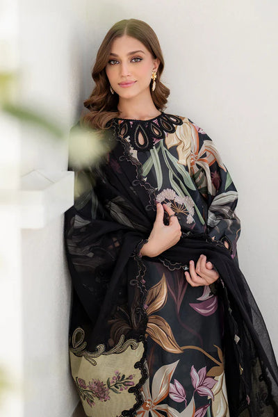 BAROQUE-3PC KHADDAR PRINTED EMB SHIRT WITH KHADDAR PRINTED EMB DUPATTA AND PRINTED TROUSER-BIC-2624