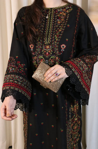 Zara Shahjahan - Winter 3PC Dhanak Embroidered Suit - QA6715