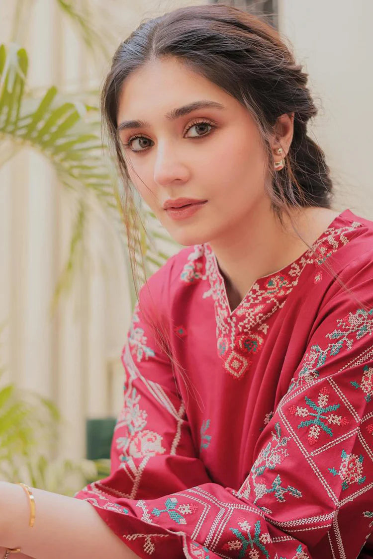 URGE-2PC DHANAK EMBROIDERED SHIRT AND EMBROIDRED TROUSER-BIC-126