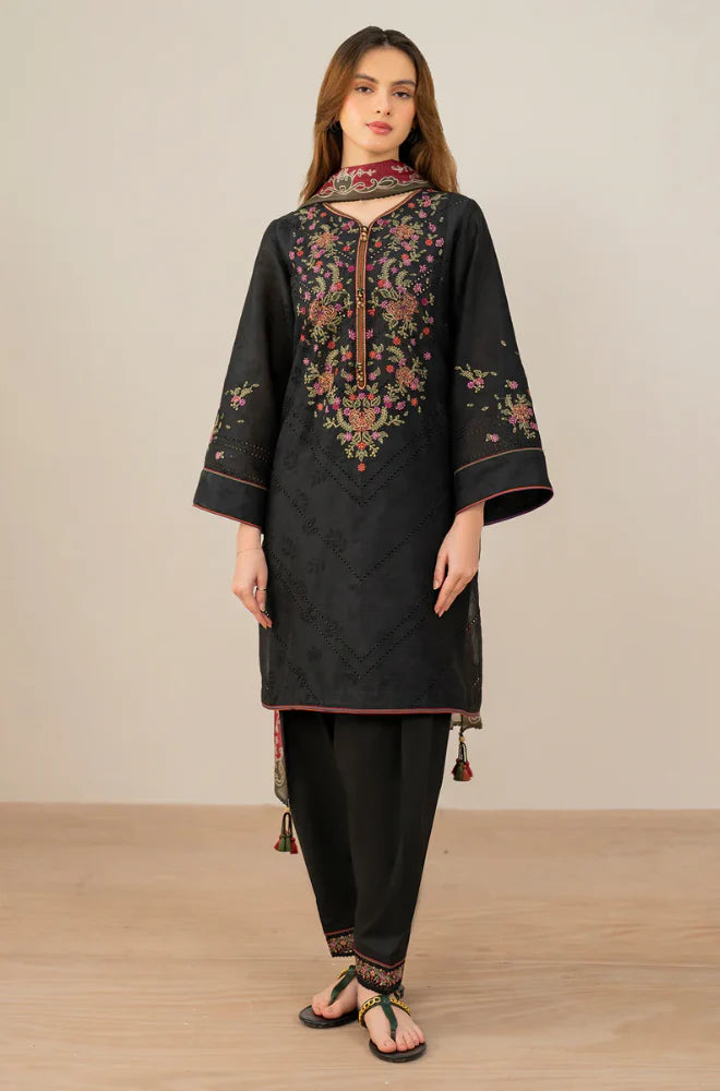 Jazmin - Winter 3PC Dhanak Embroidered Suit - QA8710