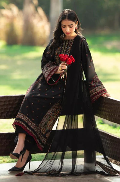 Zara Shahjahan - Winter 3PC Dhanak Embroidered Suit - QA6715