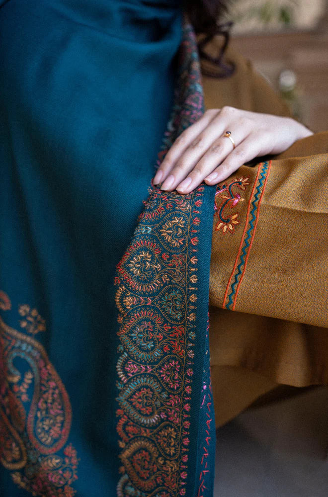 Asling - Winter 3PC Dhanak Embroidered Suit - QA9008