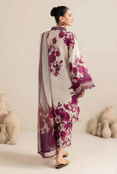 ADAN LIBAS-3PC KHADDAR PRINTED EMB SHIRT WITH KHADDAR PRINT DUPATTA AND PRINT TROUSER-BIC-2557