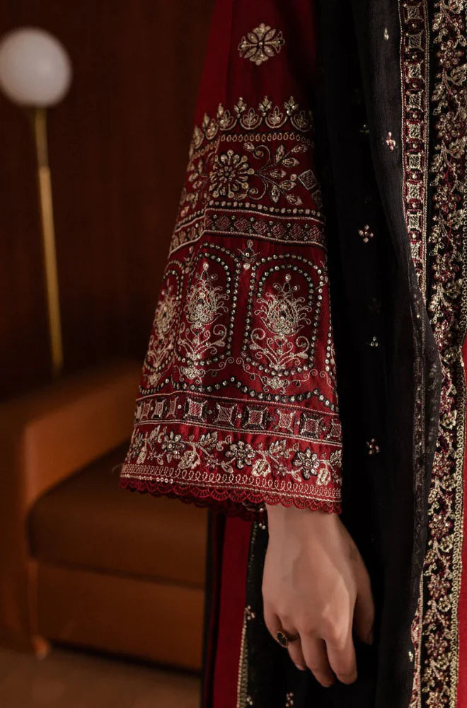 Zara Shahjahan - Winter 3PC Dhanak Embroidered Suit - QA-8397