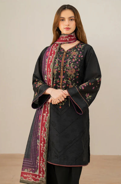 Jazmin - Winter 3PC Dhanak Embroidered Suit - QA8710