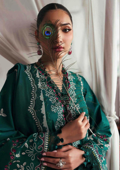 REPUBLIC WOMENSWEAR-3PC DHANAK EMBROIDERED SHIRT WITH DHANAK EMB SHAWL & DHANAK TOUSER-BIC-4251