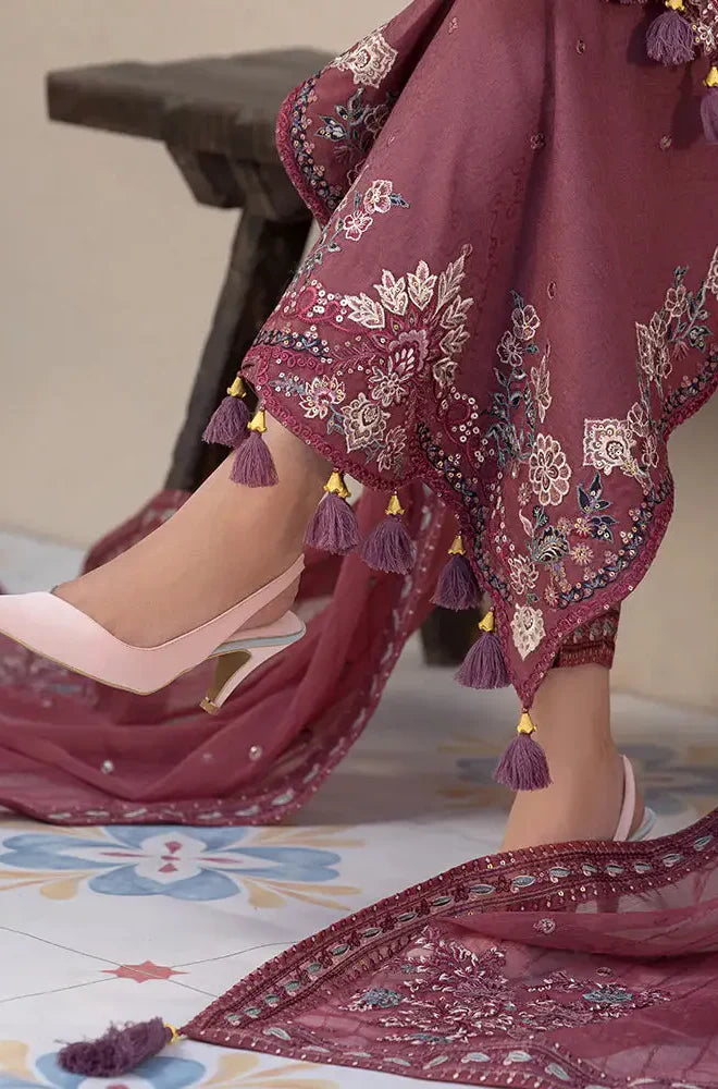 ALLYS - Winter 3PC Dhanak Embroidered Suit- QA-5677