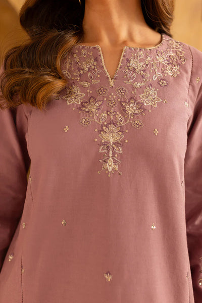 BATIK-2PC SEQUIN DHANAK EMBROIDERED SHIRT WITH SEQUIN DHANAK EMBROIDERED TROUSER-BIC-106