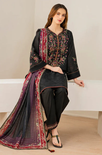 Jazmin - Winter 3PC Dhanak Embroidered Suit - QA8710