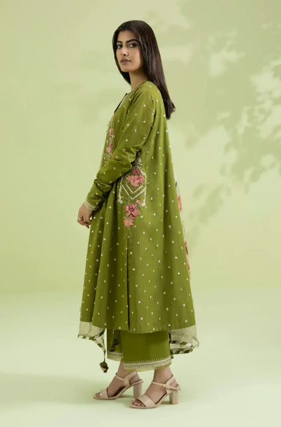 Jazmine - 3PC Dhanak Embroidered Suit -QA0156