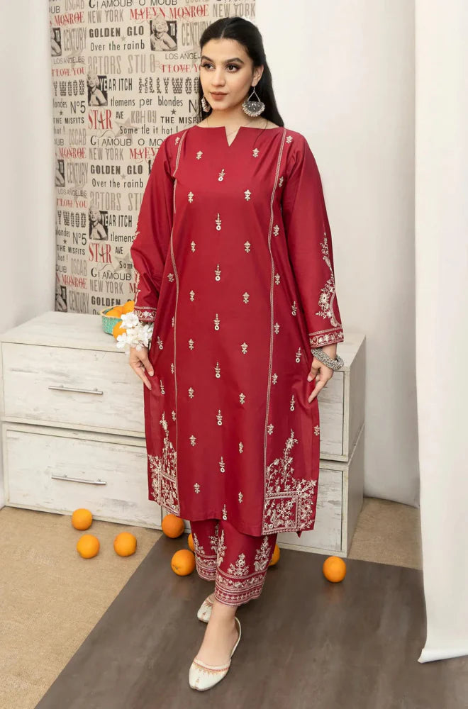 URGE - Winter 3PC Dhanak Embroidered Suit - QA555