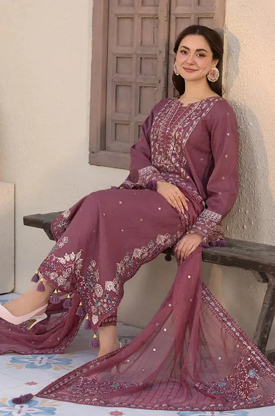ALLYS - Winter 3PC Dhanak Embroidered Suit- QA-5677