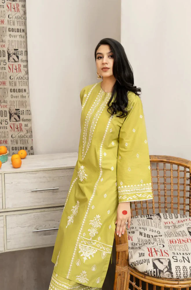 Urge - Winter 3PC Dhanak Embroidered Suit - QA0137