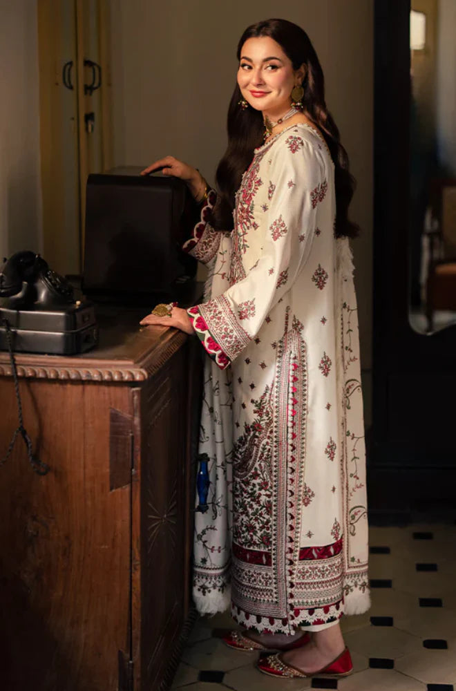 ASIM JOFA - Winter 3PC Dhanak Embroidered Suit - QA554