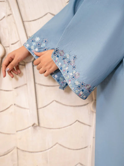 IZEL-2PC DHANAK EMBROIDERED SHIRT WITH DHANAK TROUSER-BIC-102