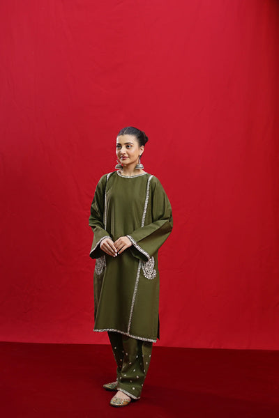 URGE - 3PC DHANAK EMBROIDERED QA-880