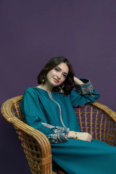 URGE-2PC DHANAK EMBROIDERED SHIRT AND EMBROIDRED TROUSER-BIC-113