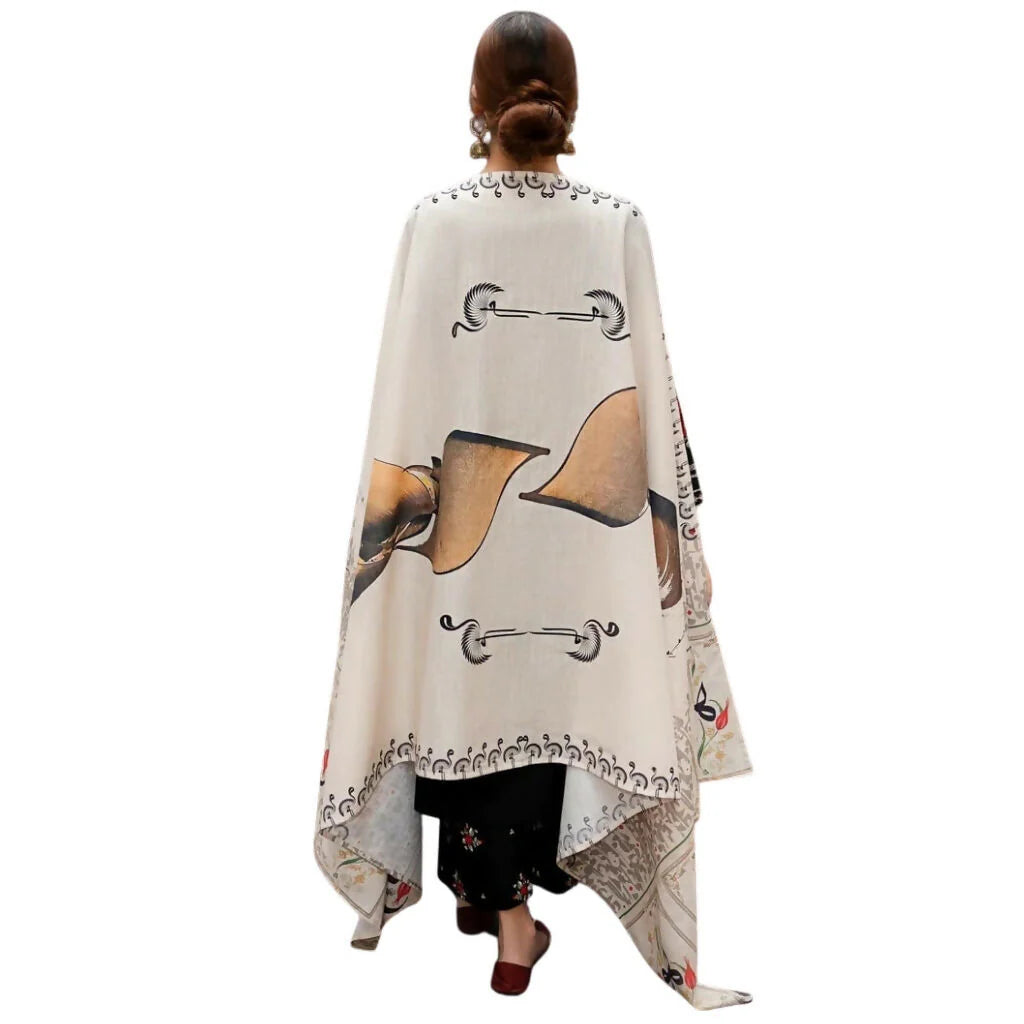 URGE - 3PC DHANAK EMBROIDERED QA-990