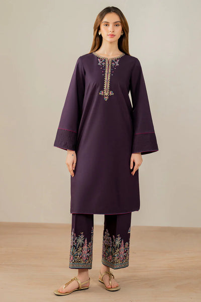 JAZMIN-2PC DHANAK EMBROIDERED SHIRT & EMBROIDERED TROUSER-BIC-111