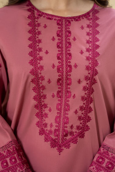 LAZULI-2PC KHADDAR EMBROIDRED SHIRT WITH KHADDAR EMB TROUSER-BIC-127