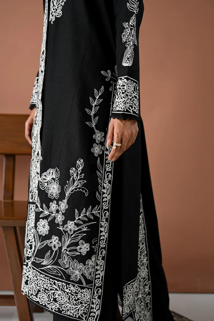 BATIK-3PC DHANAK EMBROIDERED SHIRT WITH DHANAK EMBROIDERED SHAWL & TROUSER-BIC-4177