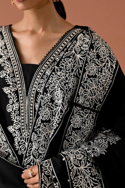 BATIK-3PC DHANAK EMBROIDERED SHIRT WITH DHANAK EMBROIDERED SHAWL & TROUSER-BIC-4177