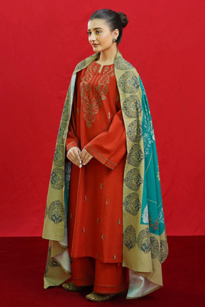 URGE - 3PC DHANAK EMBROIDERED QA-220