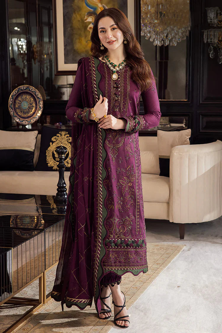 ASIM JOFA-3PC WINTER DHANAK EMBROIDERED SUIT QA-4487