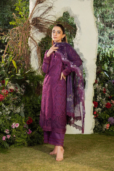 SOBIA NAZIR-3PC DHANAK CHIKAN EMBROIDERED SHIRT WITH COURTRAI PRINTED SHAWL AND TROUSER BIC-4097