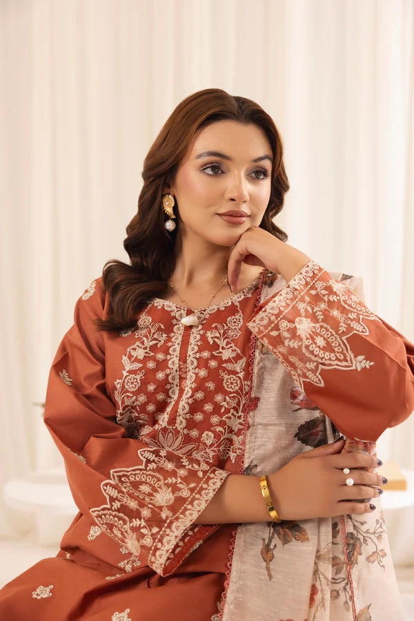 Mohagni Q# 93 - 01 | 3PC Luxury Dhanak | Digital Printed Twill Pashmina Wool Shawl