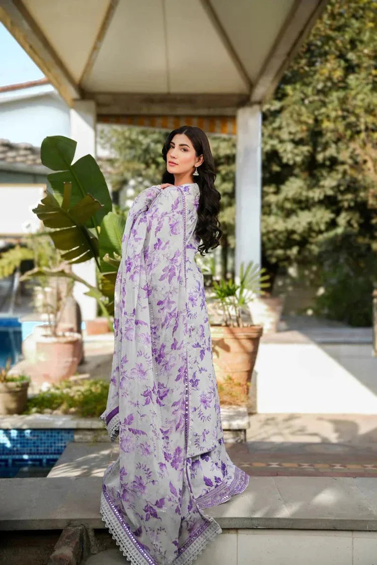 BAROQUE-3PC KHADDAR PRINTED EMB SHIRT WITH KHADDAR PRINT EMB DUPATTA AND PRINT TROUSER-BIC-2562