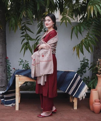 AISLING - 3PC DHANAK EMBROIDERED QA772