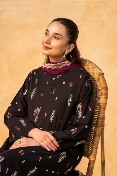 3PC-Embroidery Suit With Dhanak ShawlQA665