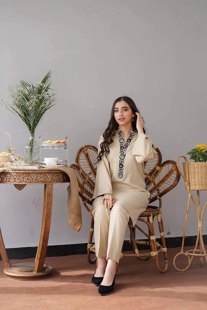 AISLING - 3PC DHANAK EMBROIDERED QA-164