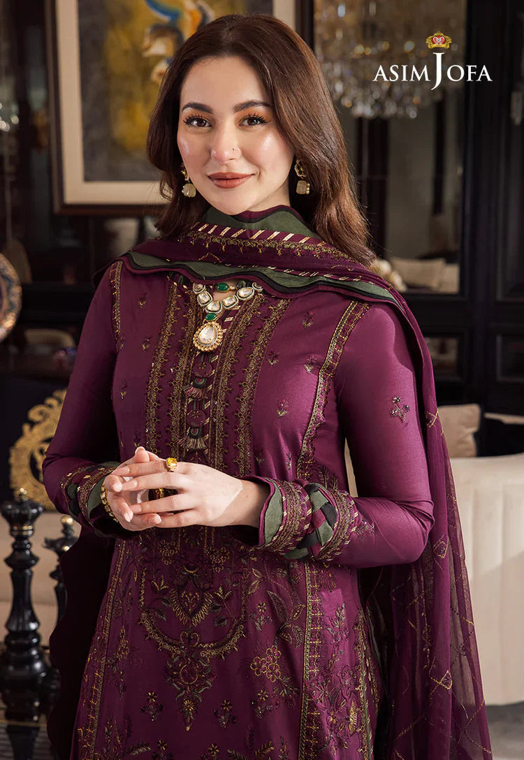ASIM JOFA-3PC WINTER DHANAK EMBROIDERED SUIT QA-4487